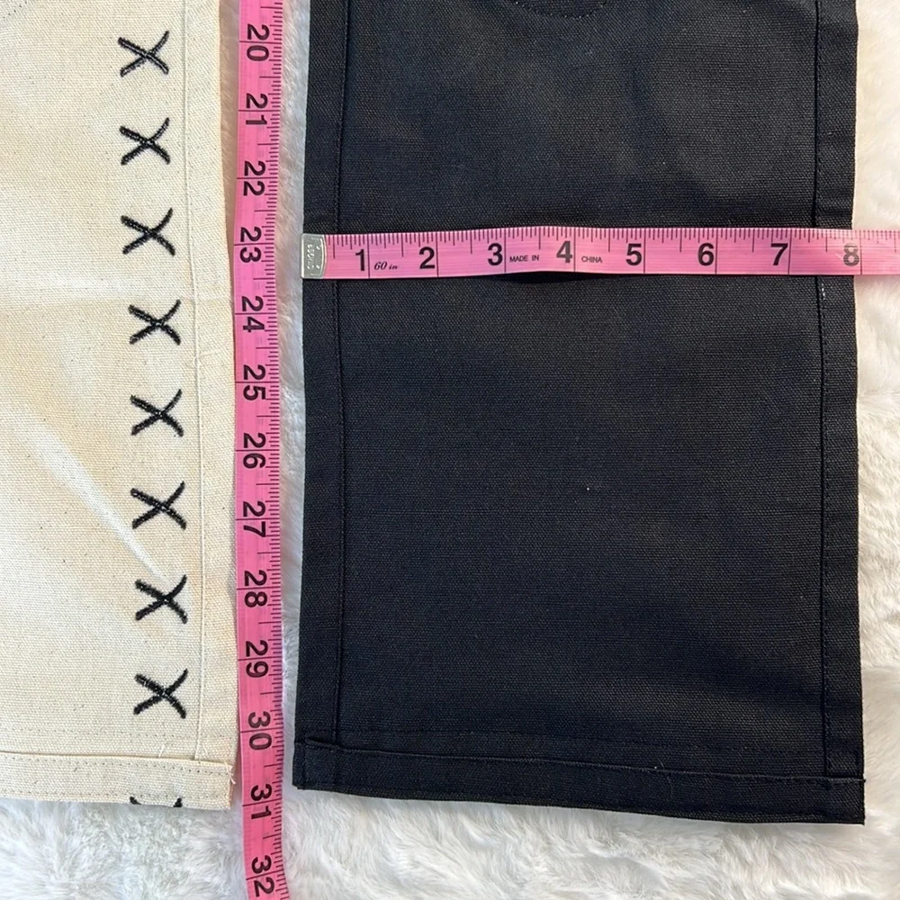 MUDPIE Lot 2 Halloween Pillow‎ Wraps Only Embroidered Canvas Pumpkin Witch Ghost